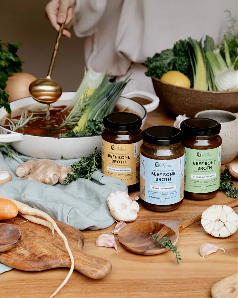 Beef Bone Broth Concentrate Lemon Ginger ACV