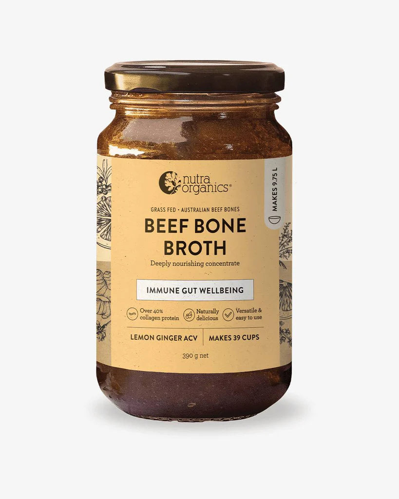 Beef Bone Broth Concentrate Lemon Ginger ACV